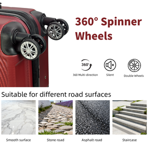 Ensemble <span class=keywords><strong>de</strong></span> 4 <span class=keywords><strong>valises</strong></span> à roulettes rigides légères et imperméables, en aluminium, avec serrure à combinaison multi-vitesses pour les voyages - Product Image 4