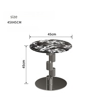 Table basse de rangement en acier inoxydable, étagère de rangement pour l'espace entre les canapés, pour les espaces de vie domestiques compacts