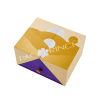 Boîte d'emballage de luxe à double porte ouverte en forme de biscuits au chocolat décorée individuellement boîte-cadeau avec insertion de papier