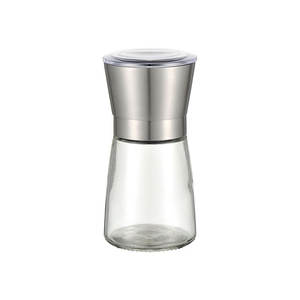 Stainless Steel Pepper <b>Grinder</b> With <b>Plastic</b> Lid Airtight Kitchen Gadget Cylinder Shape For Seasoning Bottle Manual <b>Grinder</b> - Product Image 1