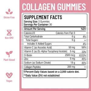 Bonbons gélifiés au collagène OEM/ODM sous marque privée – Produits de beauté multi-vitamines pour éclaircir et hydrater la peau, aide à lutter contre les rides – Pour adultes - Product Image 5