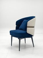 Fauteuil de salon de luxe moderne en acier inoxydable pour salon, villa, chambre d'hôtes, espaces hôteliers, avec assise en velours