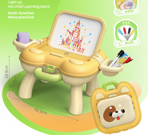Set Lavagna Portatile per Bambini RTS, Tavoletta da Disegno Maiale e Cucciolo, Giocattolo Artistico Riutilizzabile con Contenitore - Product Image 2