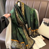 Foulard Femme Designer 2025 en Soie Satinée Luxe Imprimé Mode Châle Vente en Gros 180*90 Long Foulard Printemps en Soie