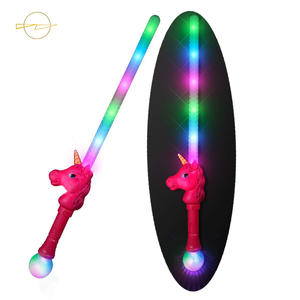 Lightsaber jouets licorne multicolores bâtons de lumière clignotantes, jouet baguette en plastique bon marché épées lumineuses Led clignotantes - Product Image 2