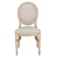 Chaises de salle à manger empilables en bois massif de style Louis XVI, vintage français, pour événements et mariages, à vendre