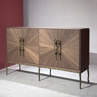 Console d'entrée lumineuse pour salon, buffet de luxe, meuble haut de gamme, étagères réglables en bois moderne, armoire grande capacité