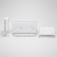Boîte à cils en pulpe moulée sur mesure, insert gaufré, matériaux recyclés, emballage biodégradable pour kits de cils et ensembles de maquillage