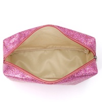 Petits sacs de maquillage à paillettes pour cosmétiques Pochette de voyage brillante à fermeture éclair Sac de rangement pour accessoires de bijoux