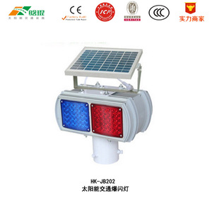 Luz de Advertencia Intermitente Solar HK-JB202B, Montaje en Poste, IP65, Lámpara de Señalización de Tráfico LED - Product Image 4
