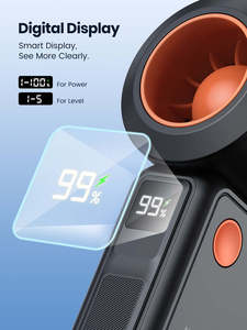 Ventilateur portable ultra-mini H215000RPM, batterie rechargeable 5000mAh, moteur sans balais, sans pales, affichage numérique, silencieux - Product Image 4