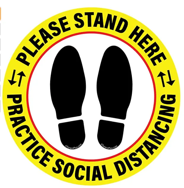 Social Distancing Floor Sticker/decal Ground Sticker PVC Sticker Promotional Gifts in Public Place