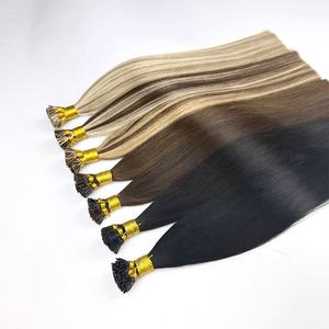 Extensions de cheveux en kératine italienne pré-collées en gros, vente chaude, Remy double trame, pointe plate, pointe en U, pointe en I - Product Image 1