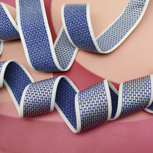 Vente en gros de sangles élastiques en nylon et élasthanne avec logo de marque, pour usine de vêtements, ceintures en tissu durables et colorées sur mesure - Product Image 1