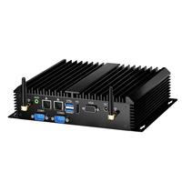 Endüstriyel Mini PC Fansız Intel Core I3-5005U 6 RS232 COM Çift GbE 512GB SSD Depolama Sağlam Masaüstü Bilgisayar Kiosk ve Ağ Geçidi için