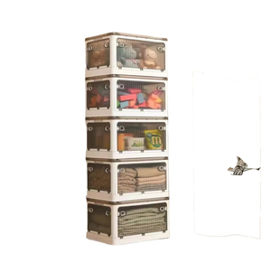 투명 접이식 플라스틱 수납함, 옷 정리함, 옷장, 침대 밑 정리용, 투명 잡화 보관함 - Product Image 1