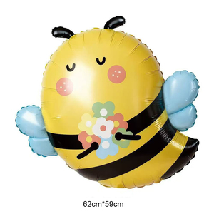 Globos de Aluminio con Forma de Abeja de la Marca Go Party, con Impresión de Colores Variados para Decoración de Fiestas de Cumpleaños - Product Image 1