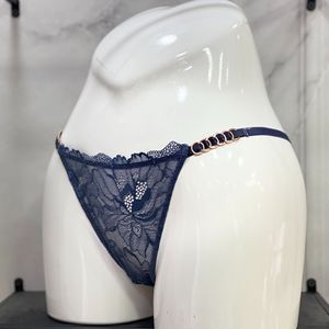 Summer Women's New Lace Underwear Embroidered Side Loop Buckle Comfortable Underwear <b>Thong</b> Triangle Pants - Product Image 4