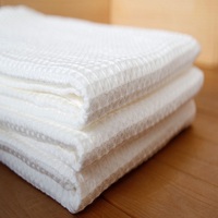Kain wafel katun 100% mewah bahan Linen mandi jenis benang Combed buatan khusus wafel diproduksi di India berkelanjutan