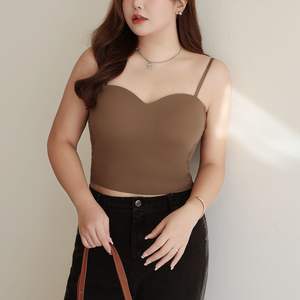 Débardeur rembourré pour femme Runqi N8742 gris uni, col marin, dos nu, haute élasticité - Product Image 2