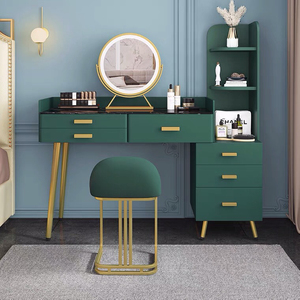 Verified Supplier Dressing Table Green Three Drawers Storage | Alibaba.com