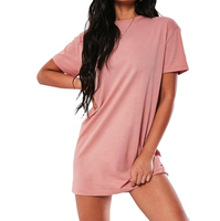 Robe T-shirt longue décontractée pour femme, en jersey de coton doux et respirant, coupe ample, personnalisable avec logo, vierge pour sérigraphie, été