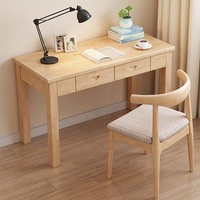 Table d'ordinateur d'étude pour enfants en bois avec chaise Naturelle pour chambre à coucher