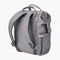 Sac à langer multifonctionnel en peluche tendance avec plusieurs poches, sac de voyage imperméable pour maman et bébé, style anglais