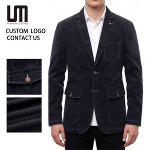 Servizio OEM, Vendita all'Ingrosso, Nuova Tendenza Giacca Casual da Uomo, Blazer Slim Fit, Giacca in <span class=keywords><strong>Denim</strong></span>, Taglie Fino a 4XL - Product Image 1