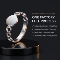 Bague en acier inoxydable vierge personnalisable avec chaîne à maillons gravable pour bijoux DIY