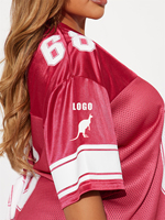 Camiseta Deportiva Oversize Personalizada para Mujer, Transpirable, con Estampado de Número, Cuello en V, Informal, para Gimnasio y Uso Diario