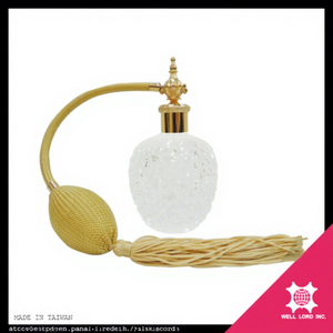 Atomiseur de parfum rond en verre rechargeable de 100 ml avec bouchon à vis et marquage à chaud - Product Image 1