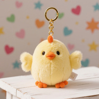 Fabricant en gros de porte-clés en peluche personnalisés en forme d'animaux avec logo 2D et 3D