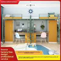 Lit superposé en fer de conception moderne pour étudiants, lit de dortoir scolaire, utilisation commerciale, métal