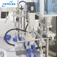 Machine de remplissage automatique de parfum et de boissons en verre YETO 30ml 50ml 100ml, machine de rinçage, de remplissage, de sertissage et de bouchage rotative