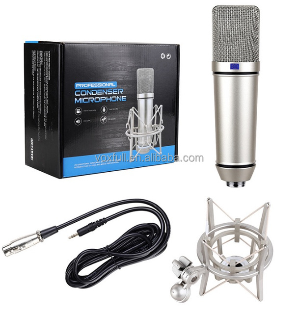 VOXFULL Studio Condenser Microphone 26mm Gold Large Diaphragm Capsule for Singing Vocal Recording and Podcasting