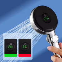 Pommeau de Douche LED à Changement de Couleur avec Capteur de Température Style Moderne, Écologique et Économe en Eau pour Salles de Bain à Domicile et Hôtels