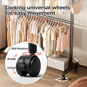 Appendiabiti Moderno a Doppio Strato in Metallo, Stendibiancheria e Portascarpe per Soggiorno e Camera da Letto - Product Image 4