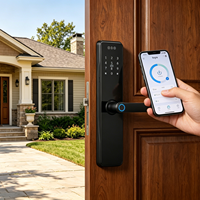 Serrure de porte intelligente 3D avec reconnaissance faciale, serrure de porte électronique numérique biométrique à empreintes digitales pour la maison