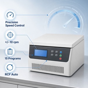 Centrífuga Profesional Refrigerada para Bolsas de Plasma, 6000 rpm, 5474xg, Separación de Sangre, 4x500 ml, Pantalla Táctil, Rotor Angular, Acero Inoxidable - Product Image 3