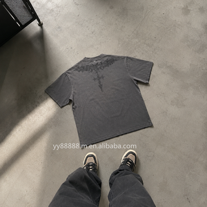 Camiseta OEM Degradada Gris Surtida, Camisetas con Corte y Costura, Camiseta <span class=keywords><strong>Blanka</strong></span> Streetwear, Camiseta Gráfica para Hombre, Ropa de Moda Personalizada - Product Image 1
