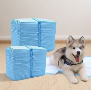 Tapis d'apprentissage pour chiots bleus non parfumés 60x60cm, tapis absorbants jetables écologiques pour chiens, sans parfum pour les nez sensibles, anti-fuites - Product Image 1