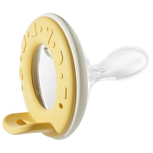 Chupetes de cabeza plana para niños pequeños, chupete barato personalizado de lujo, chupete ligero de silicona transparente para bebés - Product Image 6