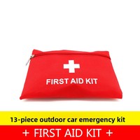 Trousse de premiers secours RKS 13 pièces, équipement de survie en plein air, kit d'urgence portable pour voyages en famille, fournitures de traitement des plaies