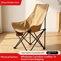 Chaise de camping pliable style glamping à dossier haut en tissu Oxford, rembourrée, pour l'extérieur, la pêche, avec dossier réglable et surélevé