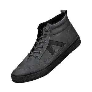 New Men's Shoes Winter Warm Microfiber Leather Trendy Casual Versatile Board Shoes Flexible and Comfortable Clunky Sneakers