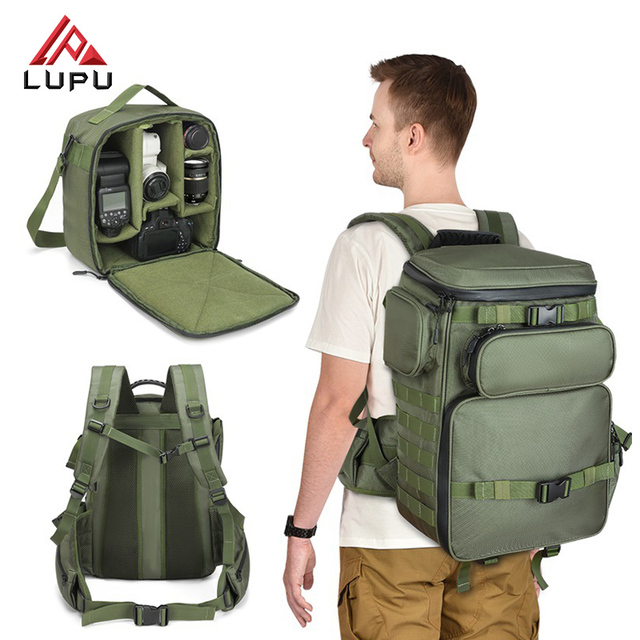 Factory Source Tactical Camera Backpack Sports Double Shoulder Photography Bag Outdoor Large Capacity DSLR Digital Oxford Zipper