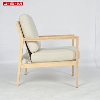 Luxe Wabi-Sabi Nouveau Designer Minimaliste Loisirs Français Morden Fauteuil en Bois Massif