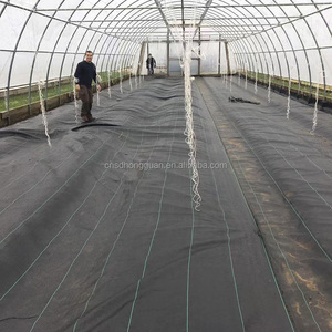 Vườn cảnh quan làm cỏ vải <span class=keywords><strong>PP</strong></span> vải che phủ mặt đất màu đen Weed rào cản màng cỏ bảo vệ thảm kiểm soát vải - Product Image 1