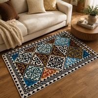 Tapis en polyester haut de gamme à motifs persans originaux, antidérapants, pour usage domestique, personnalisables pour les salons, les chambres, les hôtels, les bureaux